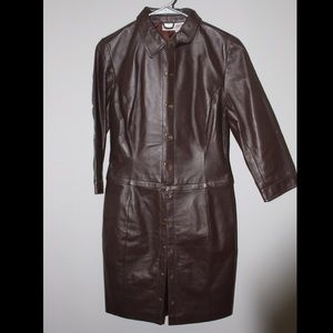 Long OR Short Brown Leather jacket